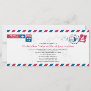 Faire-part de mariage Airmail Angleterre