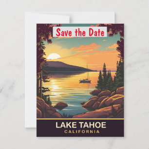 Faire-part de mariage alpin au lac Tahoe Californi