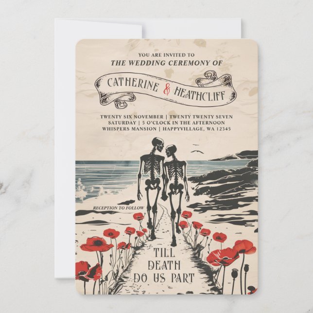 Faire-Part de Mariage Amour Éternel au Bord de la  (Devant)