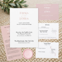 Faire-part de mariage Ampersand Reverse Blush | Sa