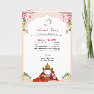 Faire-part de mariage Anand Karaj, Sagan & Jaggo 4