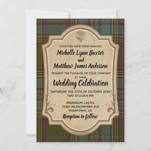 Faire-part de mariage Anderson Tartan