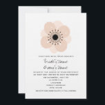 Faire-part de mariage Anémonique rose<br><div class="desc">Une invitation de mariage simple mais élégante avec une illustration d'une fleur d'anémone française rose au centre supérieur. Personnalisez le texte avec les détails de votre occasion.</div>