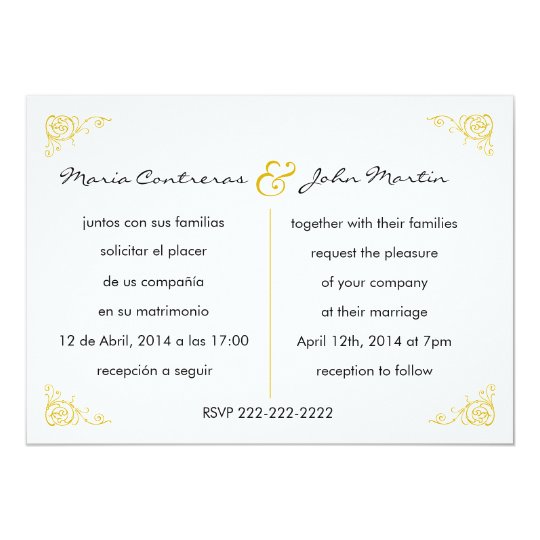 Faire Part De Mariage Anglais Espagnol Bilingue Zazzle Fr Faire Part De Mariage Anglais Espagnol Bilingue Zazzle Fr