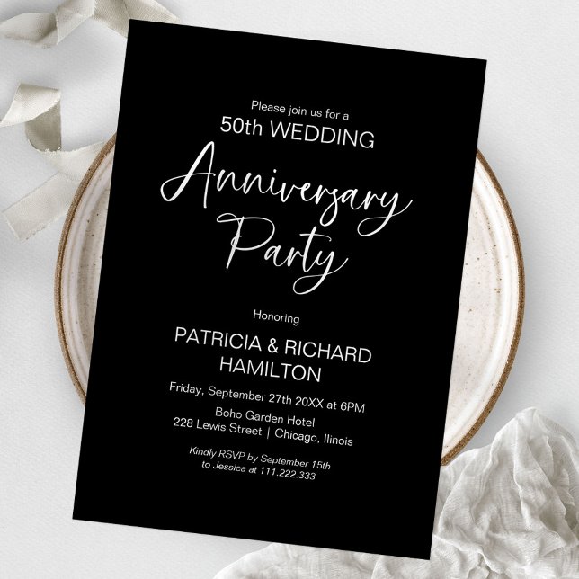 Faire-part de mariage anniversaire calligraphie ch (Créateur téléchargé)