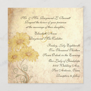 Faire-part de mariage antique de reproduction de