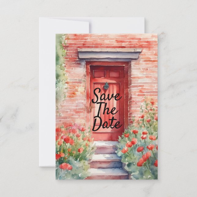 Faire-part de mariage aquarelle (Devant)