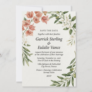 Faire-Part de Mariage Aquarelle Coucher de Soleil 