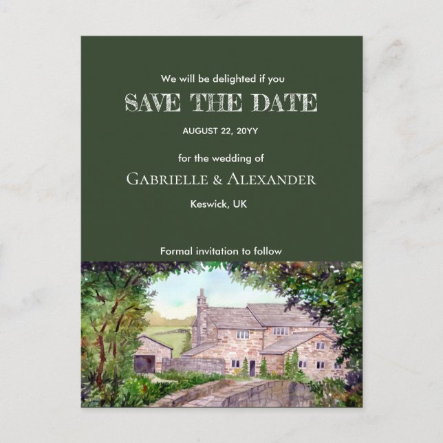 Faire-Part de Mariage Aquarelle du Pont de Pierre (Devant)