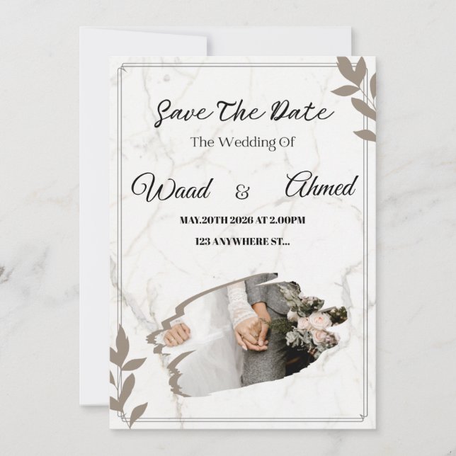 Faire-part de mariage arch | Esthétique moderne  (Devant)