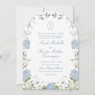Faire-part de mariage Arche de mariage à monogramm