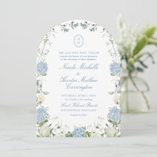 Faire-part de mariage Arche de mariage à monogramm