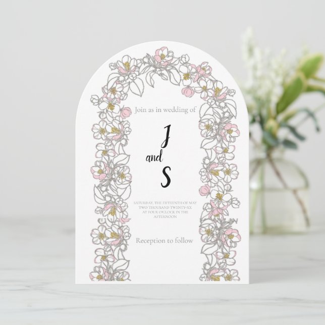Faire-part de mariage Arche Moderne | Esthétique É (Debout devant)