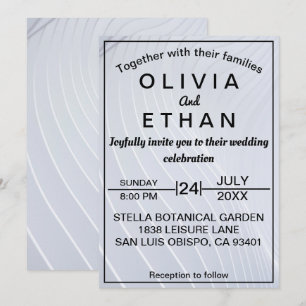 Faire-part de mariage argent chic et élégant