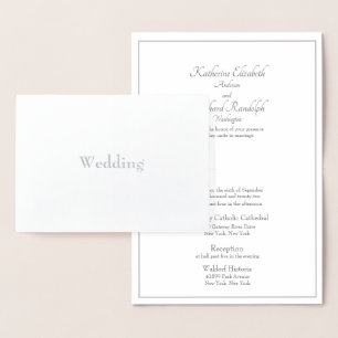 Faire-part de Mariage Argenté sans Parents Formal