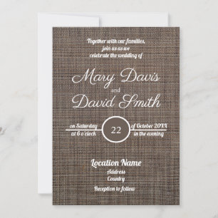 Faire-part de mariage Arrière - plan rustique Brow