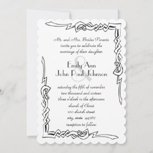 Faire-part de mariage Art Déco Monogramme