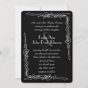 Faire-part de mariage Art Déco Monogramme