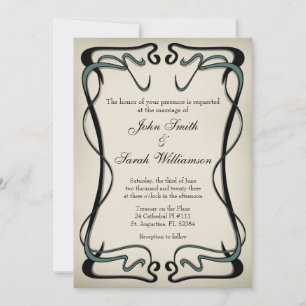 Faire-part de mariage Art nouveau