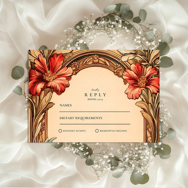 Faire-part de mariage Art nouveau de l'Arc Orné (Créateur téléchargé)