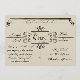 Faire-part de mariage Art Nouveau Posh