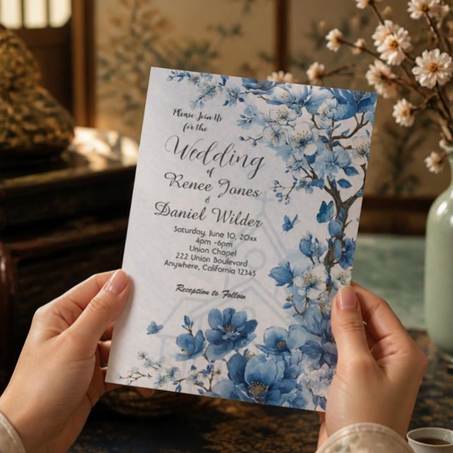 Faire-part de mariage asiatique Fleur de cerisier  (Créateur téléchargé)
