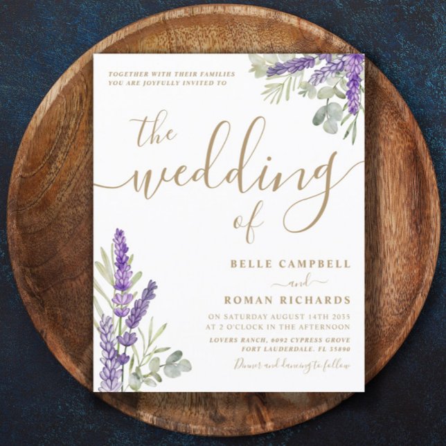 Faire-part de mariage au budget eucalyptus et lava (Créateur téléchargé)