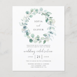 Faire-part de mariage au budget eucalyptus verdure