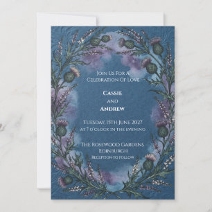 Faire-part de mariage au chardon celtique
