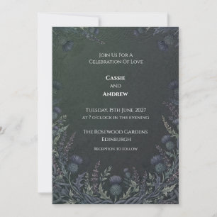 Faire-part de mariage au chardon celtique