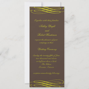 Faire-part de mariage au chocolat avec des rubans