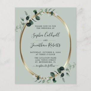 Faire-Part de Mariage au Eucalyptus Budget Tout-en