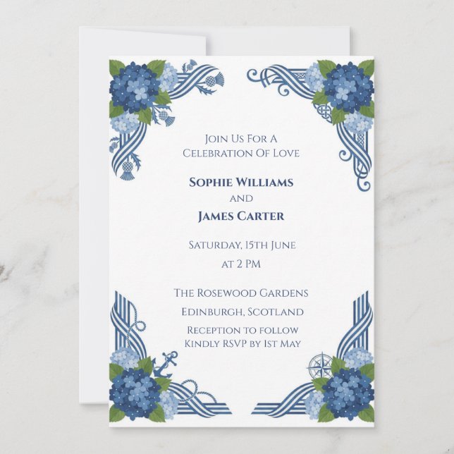 Faire-part de mariage au eucalyptus vert (Devant)