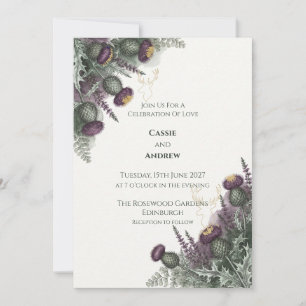 Faire-part de mariage au Thistle Violet Heather