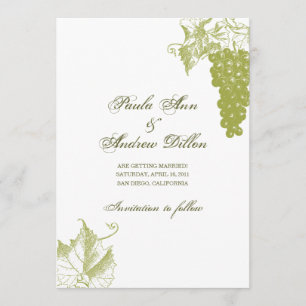 Faire-part de mariage au vignoble