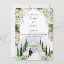 Faire-part de mariage autel Château Jardin Fantais