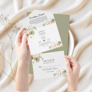 Faire-part de mariage automnal rustique   Aquarell