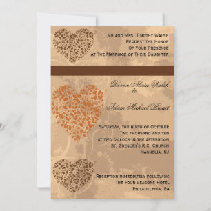 Faire-part de mariage automne/automne