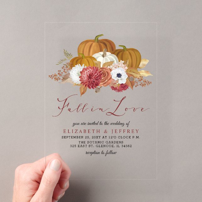 Faire-part de mariage automne citrouilles rustique (In situ (ordinateur de poche))