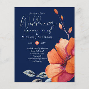 Faire-part de mariage automne marine au gingembre 