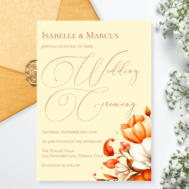 Faire-part de mariage aux douces teintes de couche (Soft Sunset Hues Wedding Invitation)