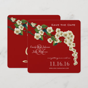 Faire-part de mariage aux fleurs de cerisier