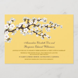 Faire-part de mariage aux fleurs de cerisiers (cit