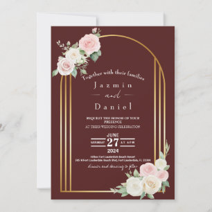 Faire-part de mariage aux floraisons évanescentes