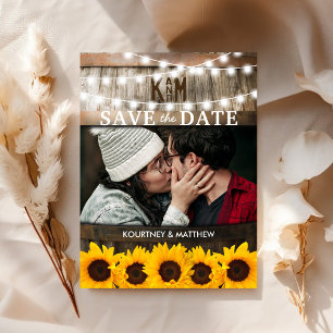 Faire-part de mariage aux tournesols   Enregistrem