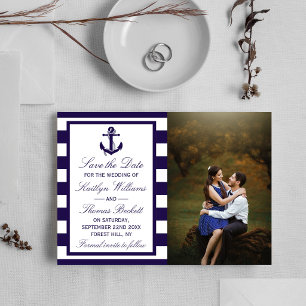 Faire-part de mariage avec ancre nautique