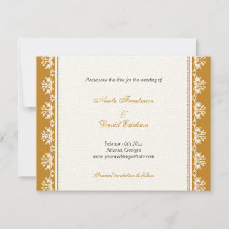 Faire-part de mariage avec bordure filigranée marr