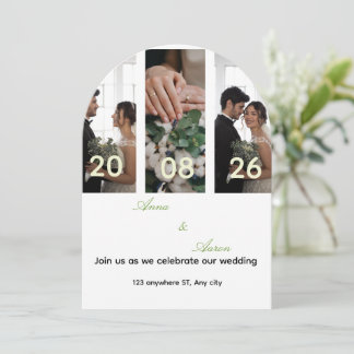 Faire-part de mariage avec collage de photos modif