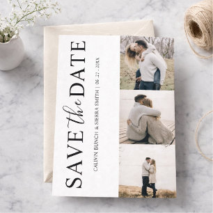 Faire-part de mariage avec collage de photos "Sauv