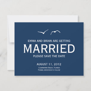Faire-part de mariage avec colombes de l'amour - B